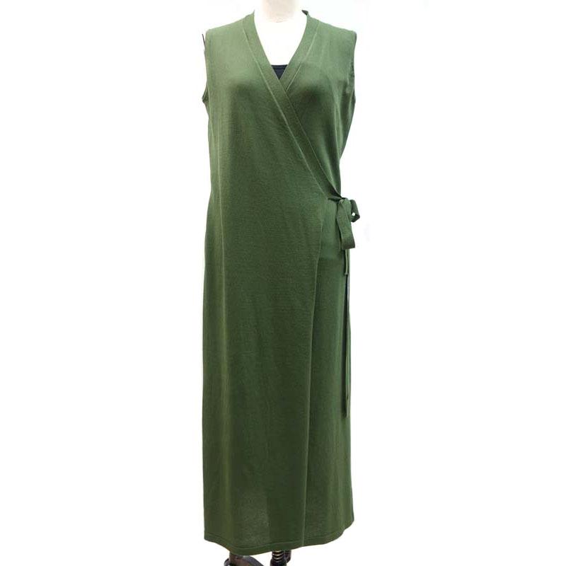 ニットワンピース レディース ロング ノースリーブ カシュクール ラップ 上質 高見え |  | 08