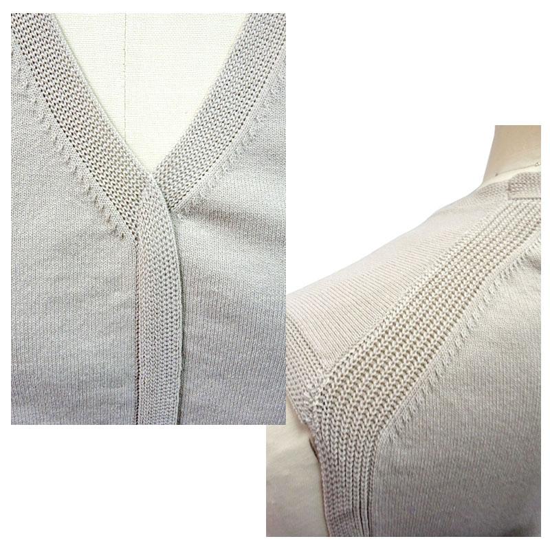 Vネック ニットワンピース レディース ノースリーブ ドロスト ミモレ丈 クールカジュアル スリット 高見え |  | 06