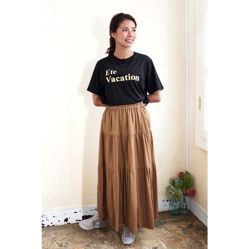 ロゴTシャツ レディース 半袖 カットソー アースカラー スモーキー プチプラ ロゴプリント 英字 |  | 01