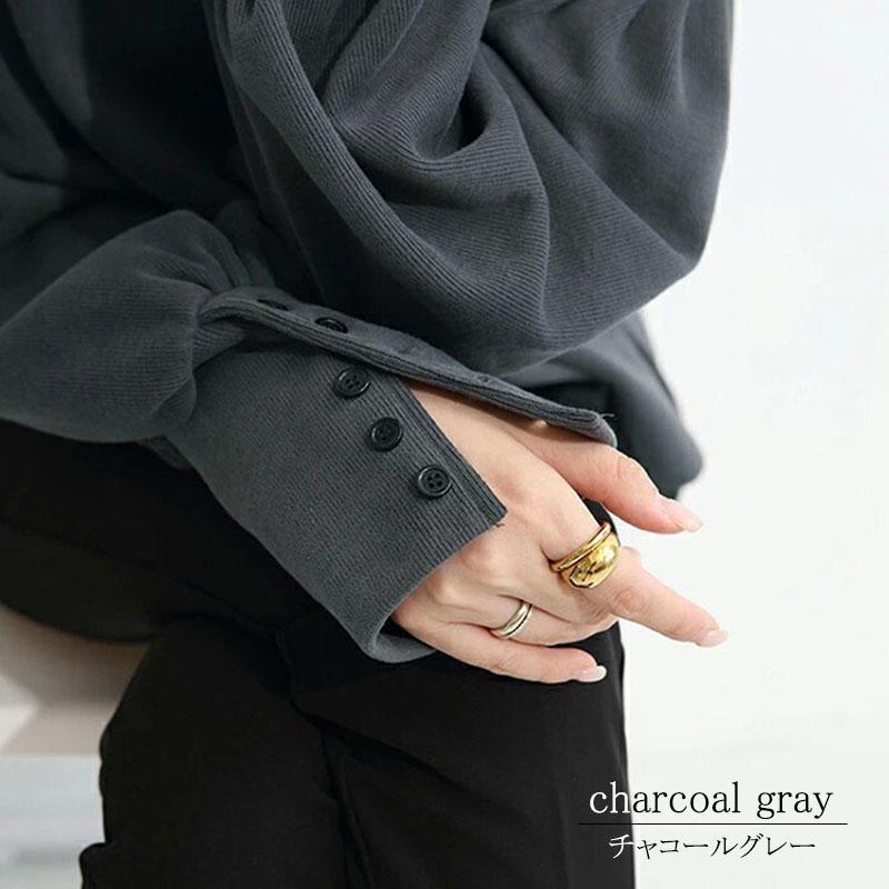 カットソー 長袖 レディース ニット ボートネック きれいめ カフス 上質 ランタンスリーブ ゆったり オフィスカジュアル |  | 12