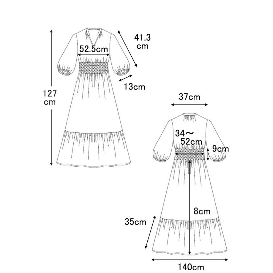 ロングワンピース 花柄 ティアード きれいめ 無地 上品 マキシ 七分袖 ウエストマーク 脚長効果 プリント 高見え |  | 20