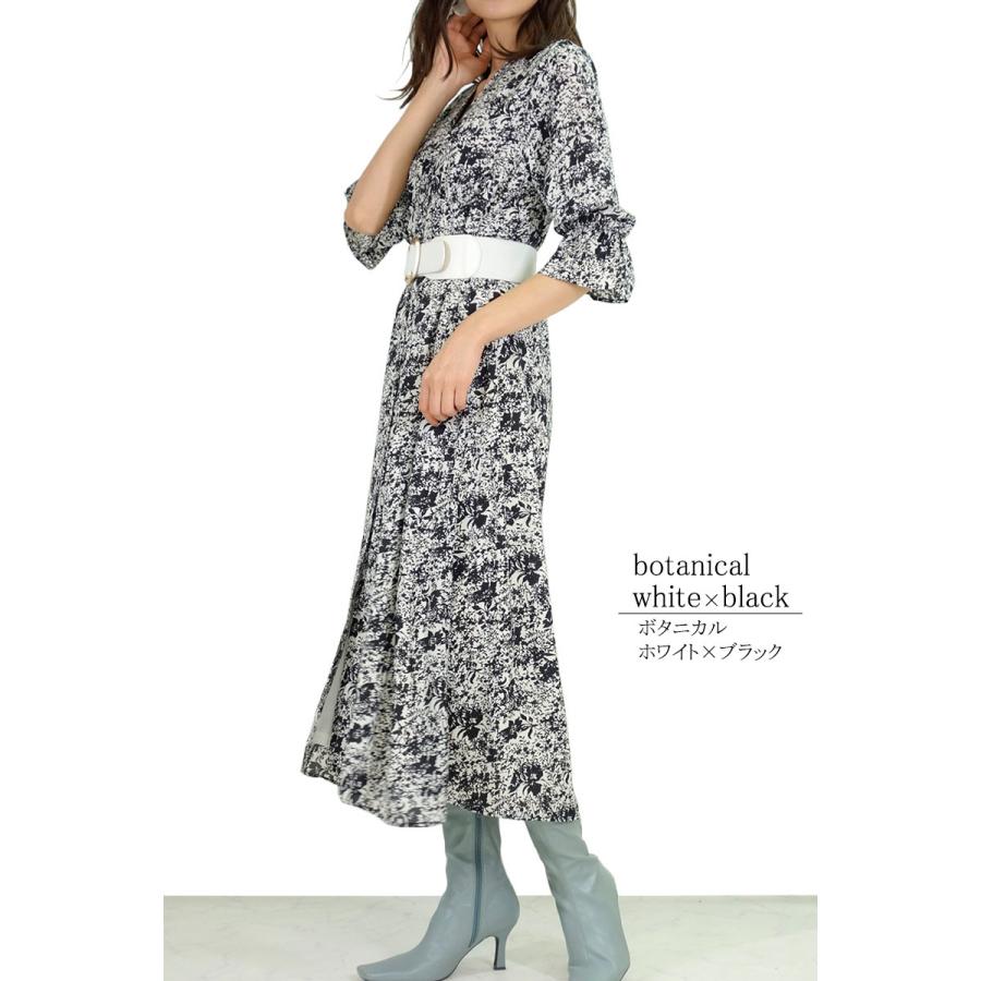 2wayワンピース レディース ロング ノーカラー 前開き Vネック 上品 レオパード柄 花柄 レイヤード レトロ |  | 16