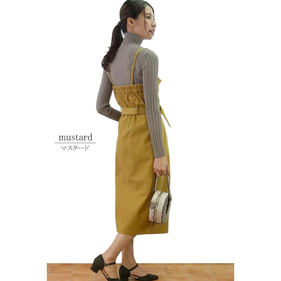 ジャンパースカート ワンピース レディース キャミワンピース ジャンスカ ミモレ ベアトップ レイヤード 上質 |  | 10