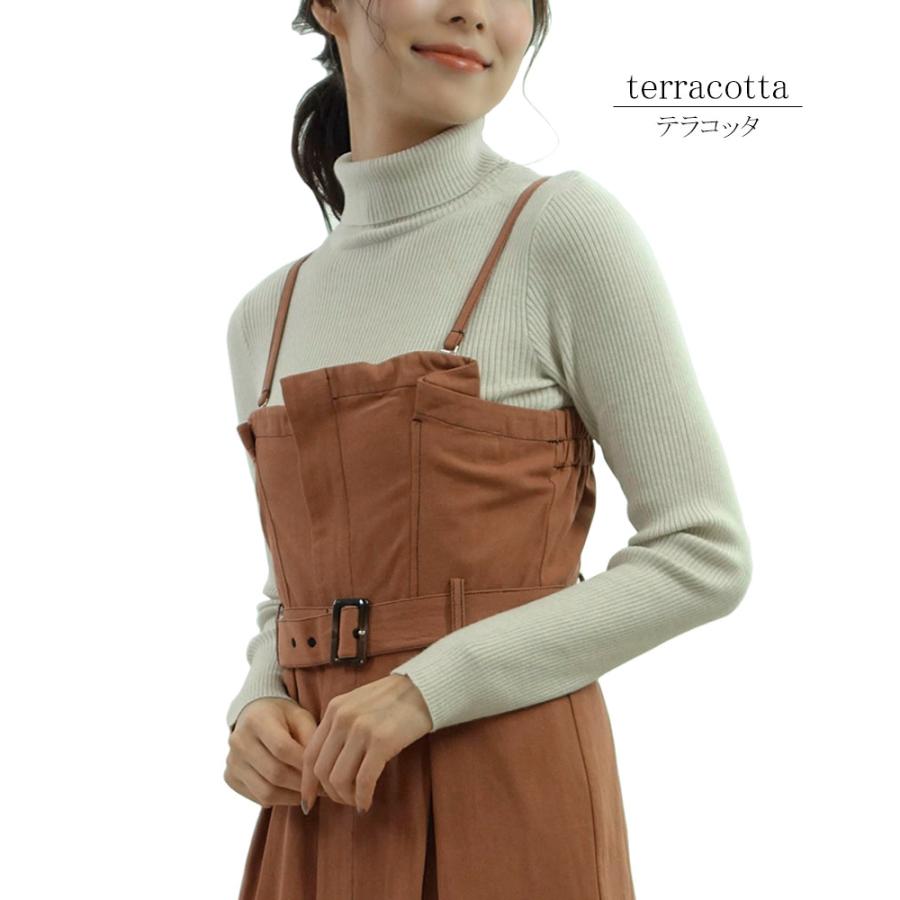 ジャンパースカート ワンピース レディース キャミワンピース ジャンスカ ミモレ ベアトップ レイヤード 上質 |  | 06