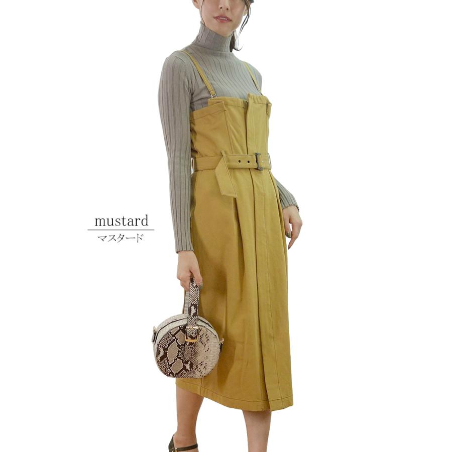 ジャンパースカート ワンピース レディース キャミワンピース ジャンスカ ミモレ ベアトップ レイヤード 上質 |  | 09