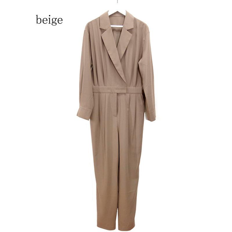 オールインワン コンビネゾン 長袖 レディース きれいめ ビジネス ジャンプスーツ テーラード ウエストゴム 抜け感 |  | 10