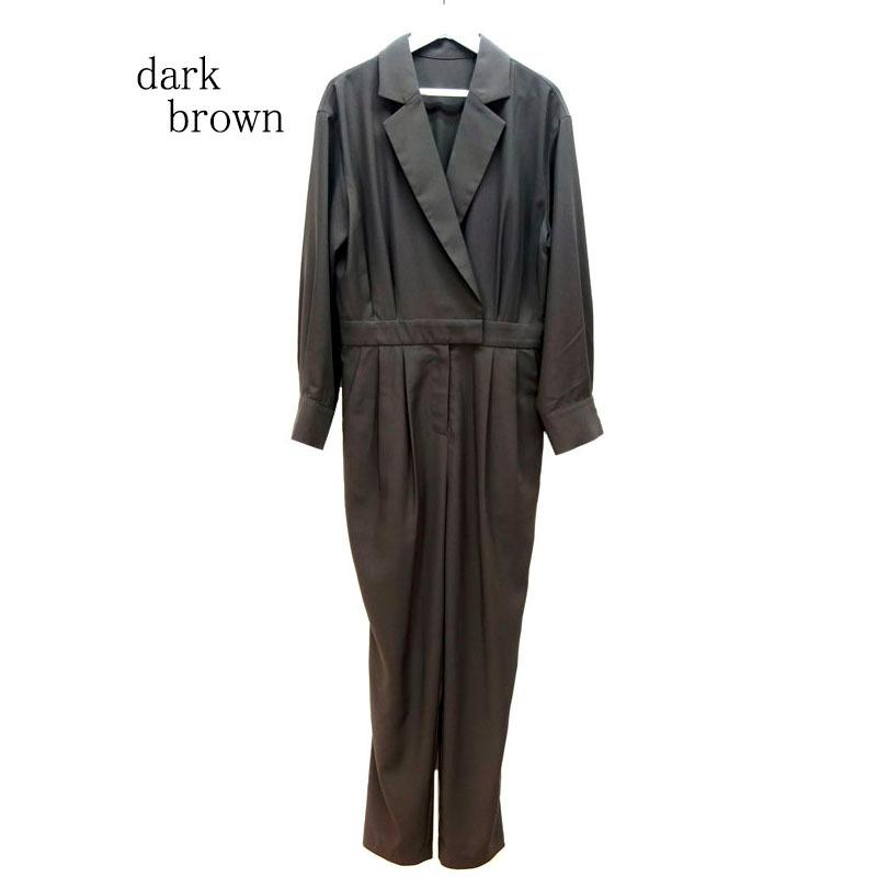 オールインワン コンビネゾン 長袖 レディース きれいめ ビジネス ジャンプスーツ テーラード ウエストゴム 抜け感 |  | 11