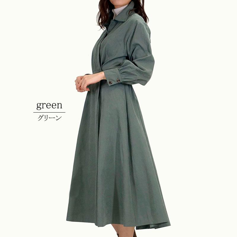 シャツワンピース レディース 長袖 きれいめ カシュクール ハイウエスト 起毛 上質 ウエストゴム 高見え |  | 10
