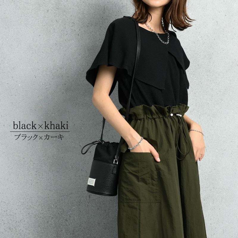 ドッキングワンピース ロング レディース きれいめ カットソードッキング 上品  大人 脚長効果 dress |  | 09