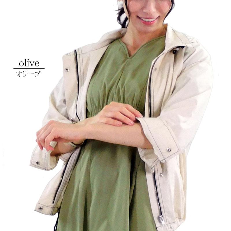 ワンピース レディース ロング 半袖 配色ステッチ ウエストゴム きれいめ オフィス 脚長効果 オリジナル dress |  | 13