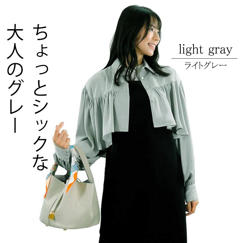 ジャケット レディース ボリューム袖 羽織 シャツジャケット ぽわん袖 長袖 ショート丈 アウター |  | 11