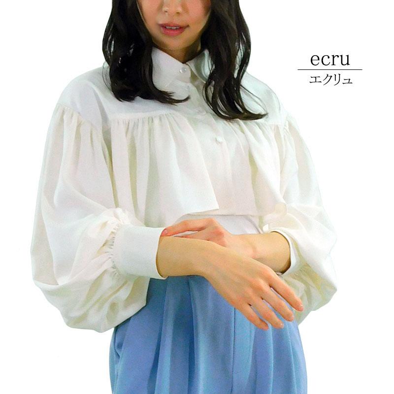 ジャケット レディース ボリューム袖 羽織 シャツジャケット ぽわん袖 長袖 ショート丈 アウター |  | 02