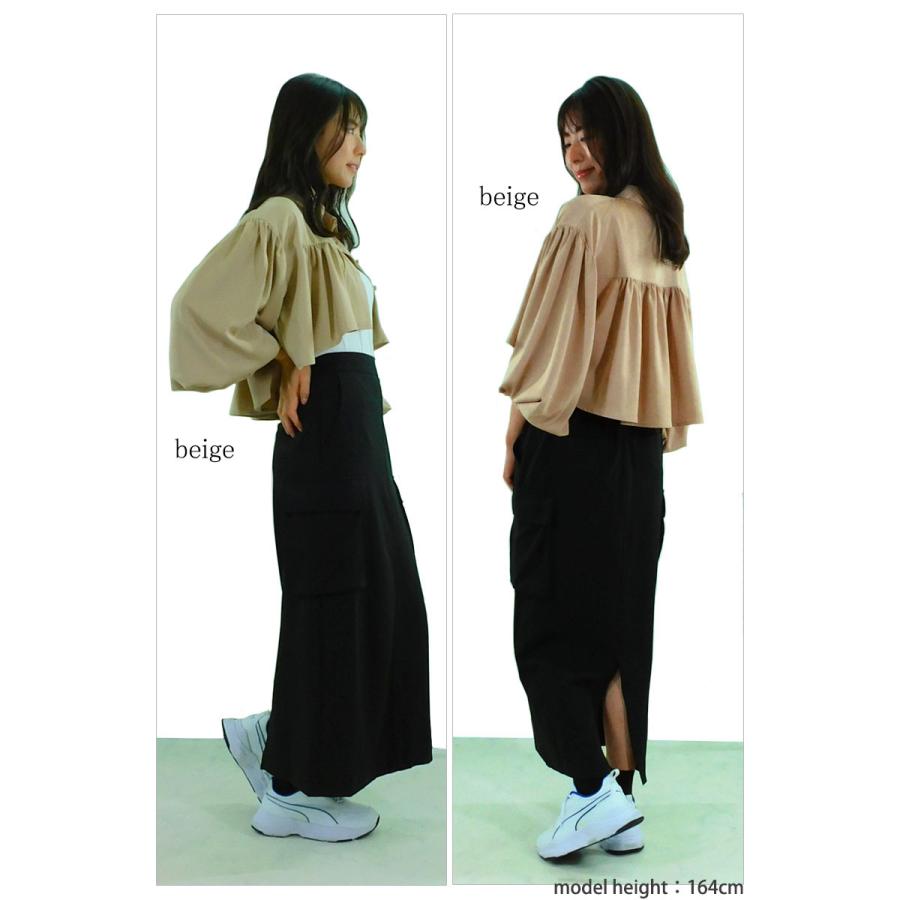 ジャケット レディース ボリューム袖 羽織 シャツジャケット ぽわん袖 長袖 ショート丈 アウター |  | 05