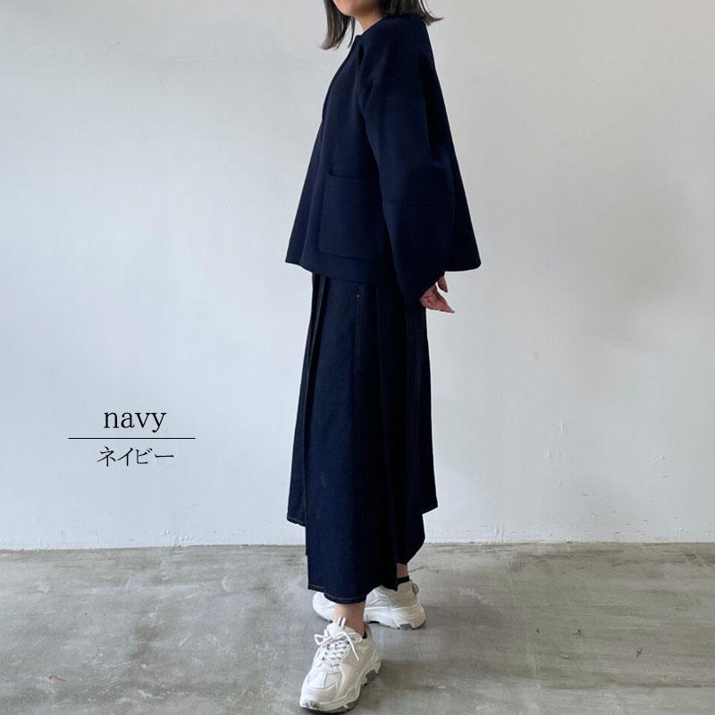 ジャケット ブルゾン レディース ランタンスリーブ ニット ノーカラー クルーネック ニットカーディガン |  | 13