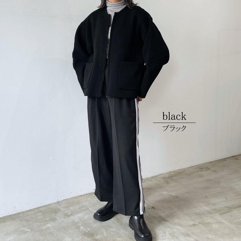 ジャケット ブルゾン レディース ランタンスリーブ ニット ノーカラー クルーネック ニットカーディガン |  | 15