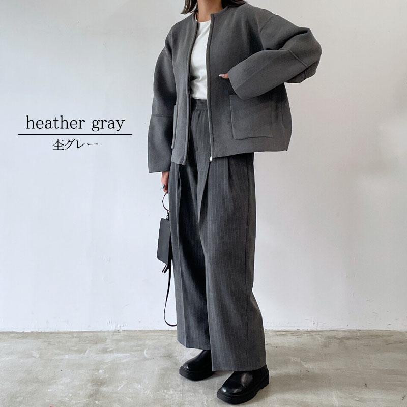 ジャケット ブルゾン レディース ランタンスリーブ ニット ノーカラー クルーネック ニットカーディガン |  | 07