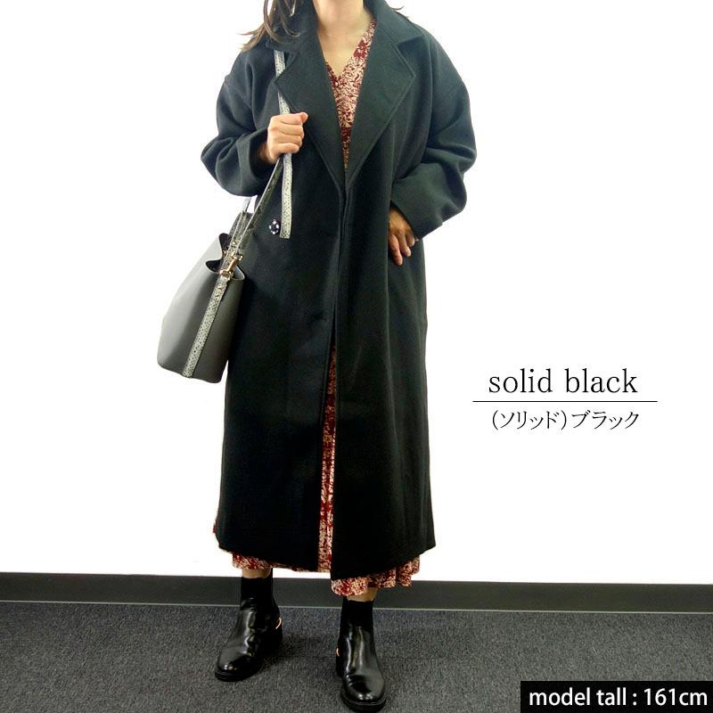 チェスターコート レディース ロング ソリッド サイドスリット フェイクウール 杢調 高見え |  | 11