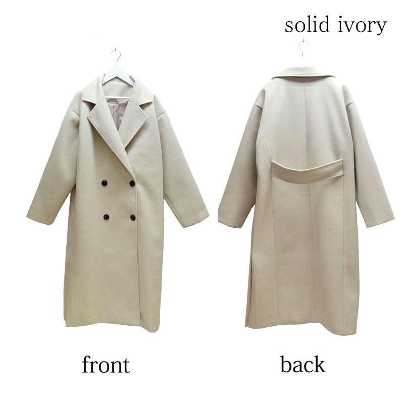 チェスターコート レディース ロング ソリッド サイドスリット フェイクウール 杢調 高見え |  | 14