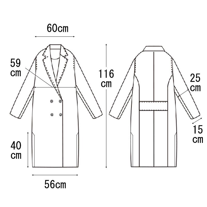 チェスターコート レディース ロング ソリッド サイドスリット フェイクウール 杢調 高見え |  | 18