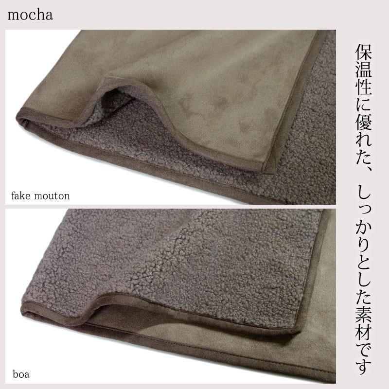 フェイクムートン ボア リバーシブルコート ブルゾン レディース 防寒 ミドル丈 2way ビッグシルエット ノーカラー |  | 17