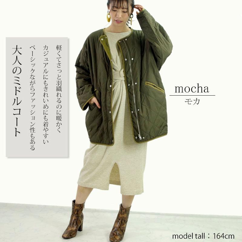 キルティング リバーシブルコート レディース ミドル丈 キルト キルティング リバーシブルコート レディース ミドル丈 キルト