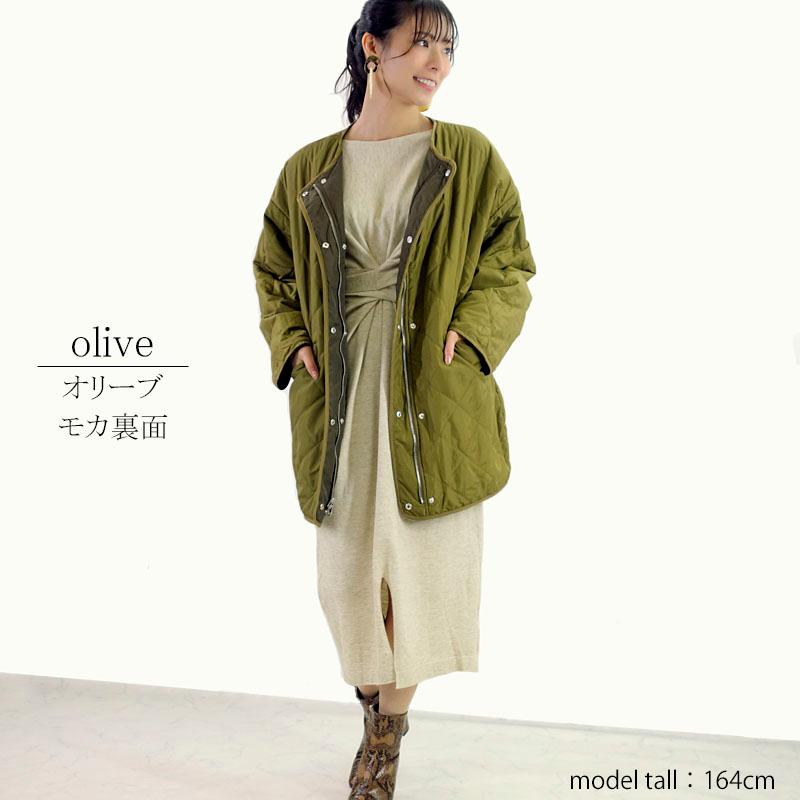 キルティング リバーシブルコート レディース ミドル丈 キルト ショート ビッグシルエット 軽量 |  | 12