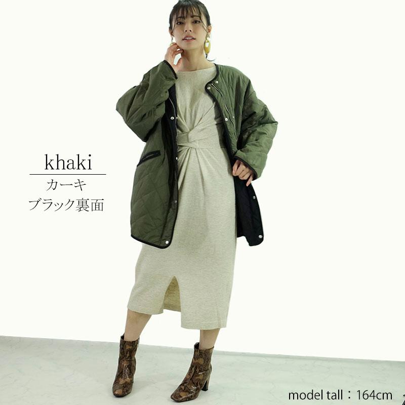 キルティング リバーシブルコート レディース ミドル丈 キルト キルティング リバーシブルコート レディース ミドル丈 キルト