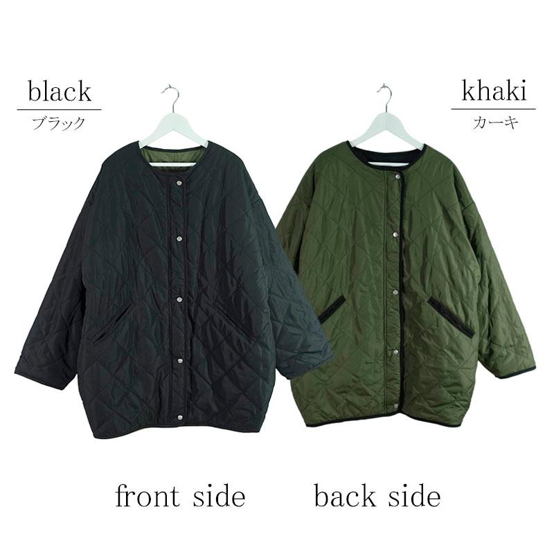 キルティング リバーシブルコート レディース ミドル丈 キルト ショート ビッグシルエット 軽量 |  | 20