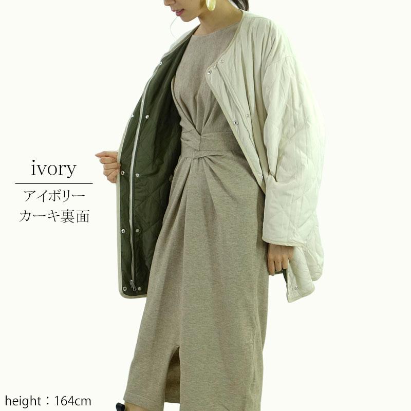 キルティング リバーシブルコート レディース ミドル丈 キルト ショート ビッグシルエット 軽量 |  | 06