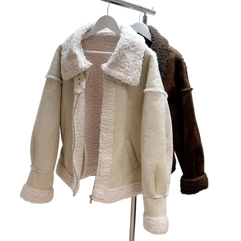 フェイクムートンコート ショート丈 レディース ブルゾン ボア フライトジャケット ハイネック |  | 12