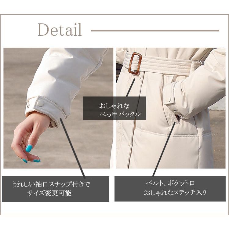 コート レディース 冬 フェイクダウンコート 中綿 ロング丈 軽い 暖かい 防寒 アウター 大人 ダウン風コート フェイクファー |  | 08