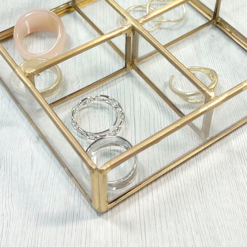 アクセサリーケース 真鍮 4BOX ガラスケース ジュエリーボックス 収納 整理用品 小物入れ インテリア雑貨 コンパクト BRASS |  | 04