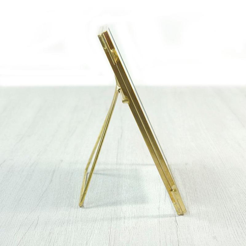 フォトフレーム 真鍮 ゴールド ハガキサイズ フォトスタンド 写真立て アンティーク ガラス メタルフレーム BRASS |  | 05