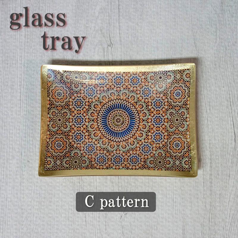 アクセサリートレー 小物入れ アンティーク ガラス おしゃれ アラベスク トレイ アーチ型 整理 レクタングル |  | 03