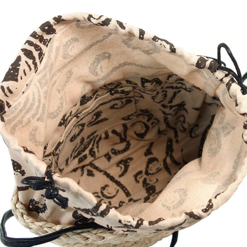 巾着型ミニバック レディース 編み込み ポーチ ミニバック エスニック カジュアル 散歩 軽量 ナチュラル |  | 04