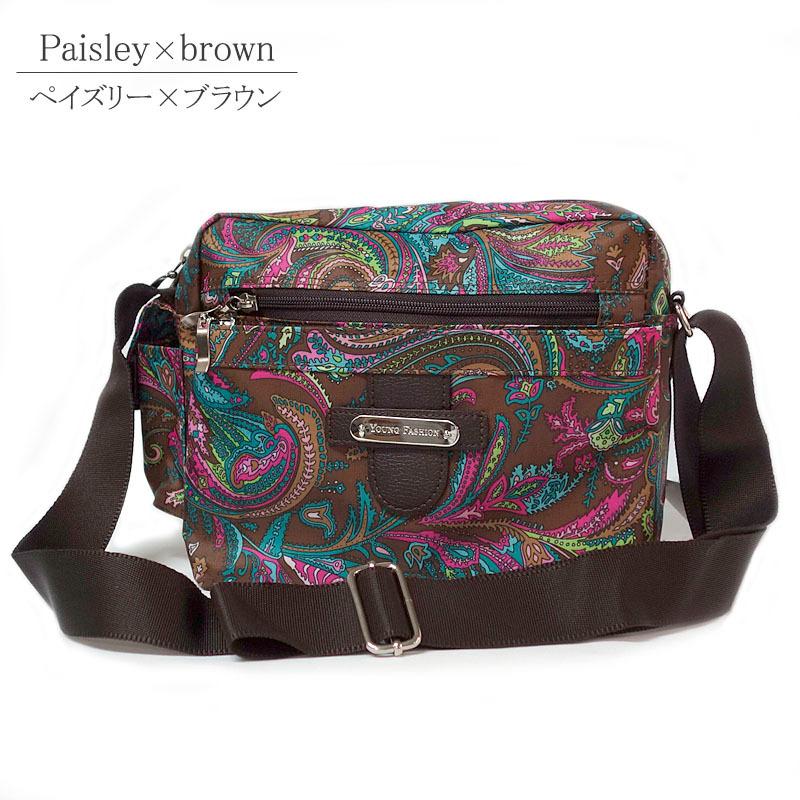 プリントポシェット レディースバック ポーチ ポシェット ペイズリー アラベスク フラワー トラベル 散歩 |  | 08