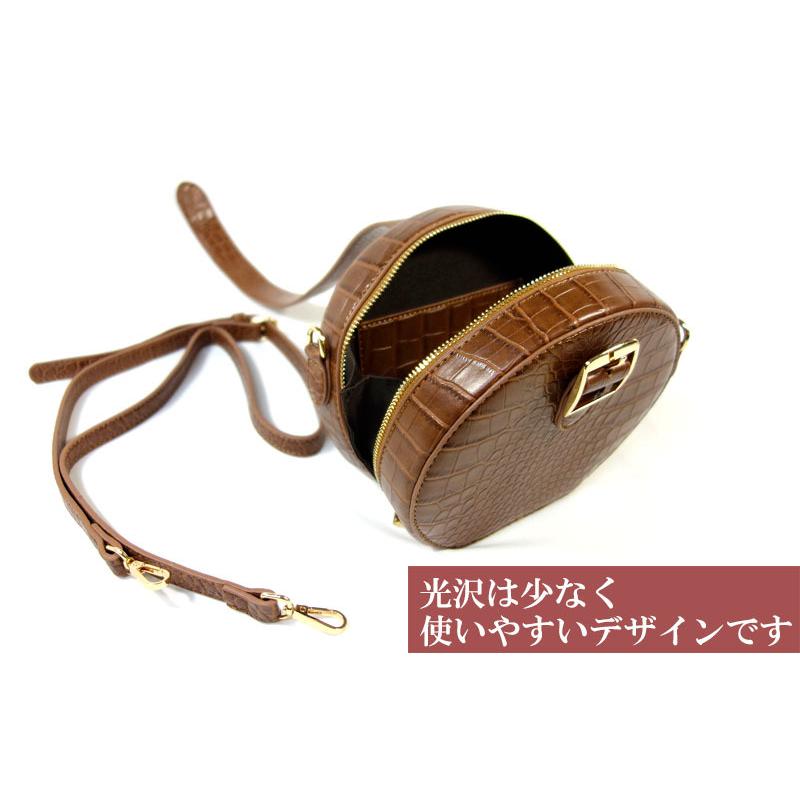 ショルダーバッグ レディース 丸型 斜め掛け 小さめ サークルバッグ ポシェット 手提げ クロコダイル柄 ギフト |  | 05