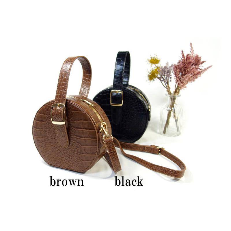 ショルダーバッグ レディース 丸型 斜め掛け 小さめ サークルバッグ ポシェット 手提げ クロコダイル柄 ギフト |  | 07
