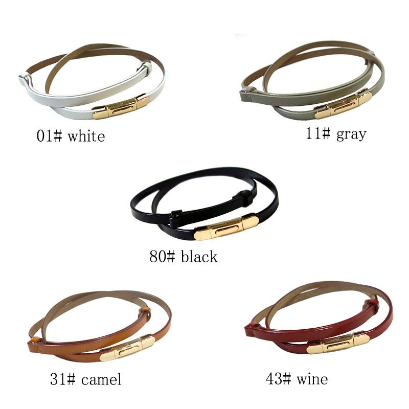 ビットベルト レザー レディース 全18色 本革 細ベルト 10mm幅 アジャスター 軽量 ウエストマーク variety |  | 16