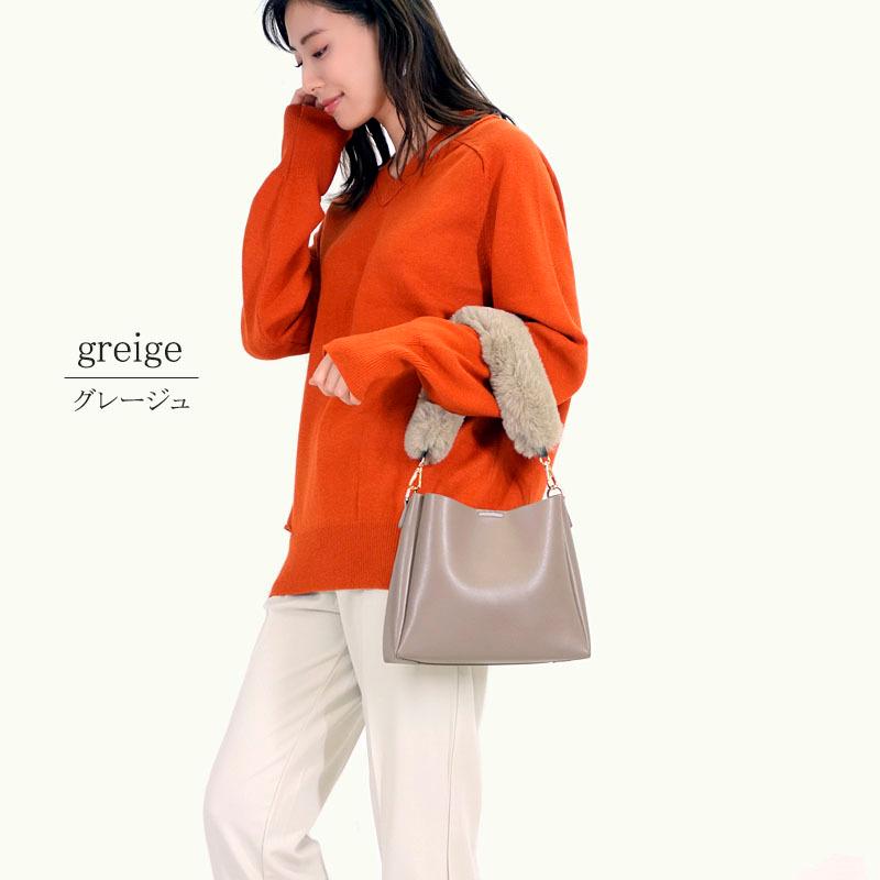 ファーハンドル ショルダーバッグ レディース 小さめ 3way バッグインバッグ 斜めがけ フェイクファー |  | 03