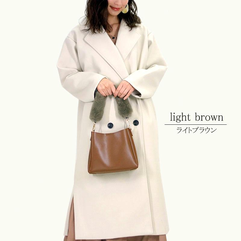 ファーハンドル ショルダーバッグ レディース 小さめ 3way バッグインバッグ 斜めがけ フェイクファー |  | 07