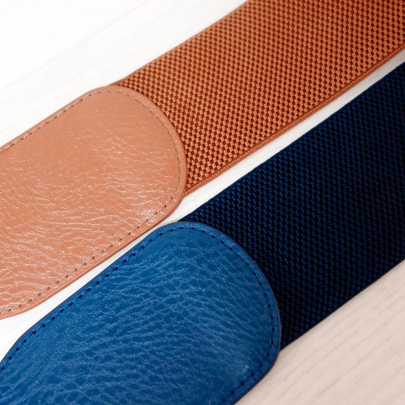 ベルト レディース ワイド 太め ゴムベルト ゴールドバックル 伸縮性 細見え 立体的 高見え variety belt |  | 09