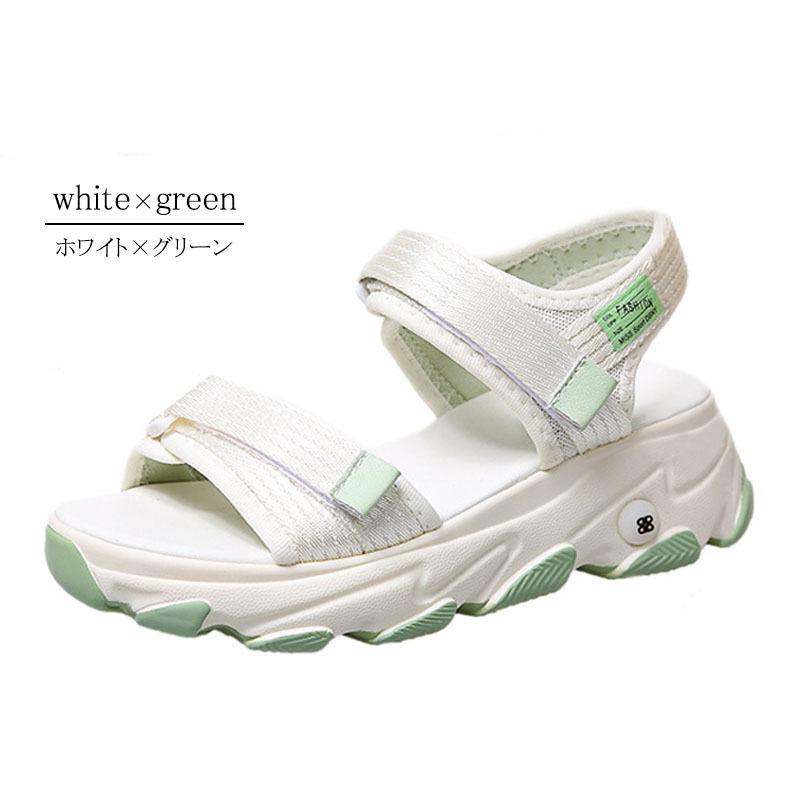 サンダルスニーカー レディース 厚底サンダル 5cmヒール ストラップサンダル 軽量 歩きやすい スポーティー 丈夫 variety |  | 06
