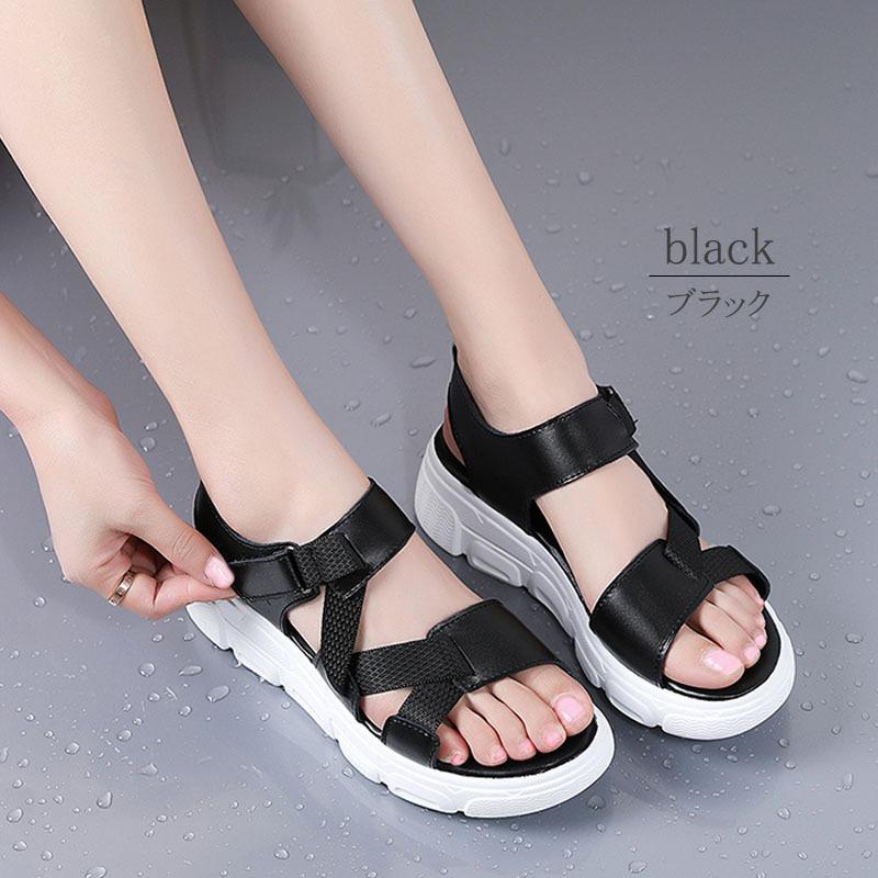 サンダルスニーカー レディース 厚底サンダル ストラップサンダル 軽量 歩きやすい 丈夫 スポーティー variety |  | 10