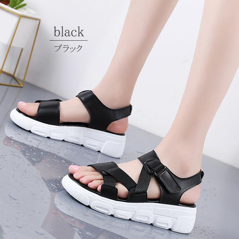 サンダルスニーカー レディース 厚底サンダル ストラップサンダル 軽量 歩きやすい 丈夫 スポーティー variety |  | 11