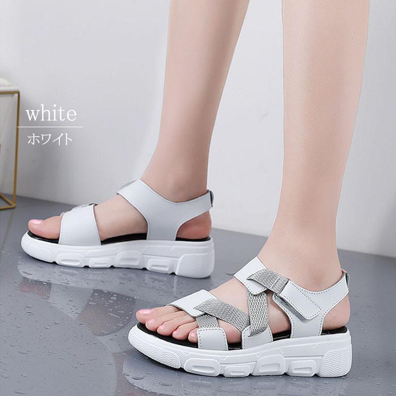 サンダルスニーカー レディース 厚底サンダル ストラップサンダル 軽量 歩きやすい 丈夫 スポーティー variety |  | 13
