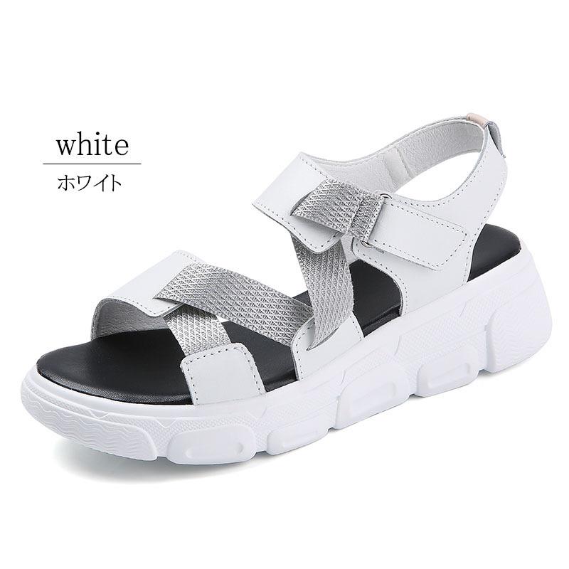 サンダルスニーカー レディース 厚底サンダル ストラップサンダル 軽量 歩きやすい 丈夫 スポーティー variety |  | 02