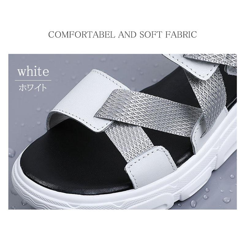 サンダルスニーカー レディース 厚底サンダル ストラップサンダル 軽量 歩きやすい 丈夫 スポーティー variety |  | 05