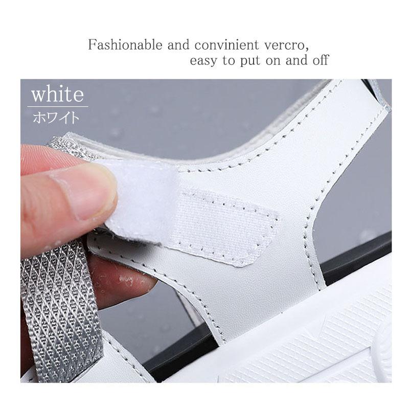 サンダルスニーカー レディース 厚底サンダル ストラップサンダル 軽量 歩きやすい 丈夫 スポーティー variety |  | 06