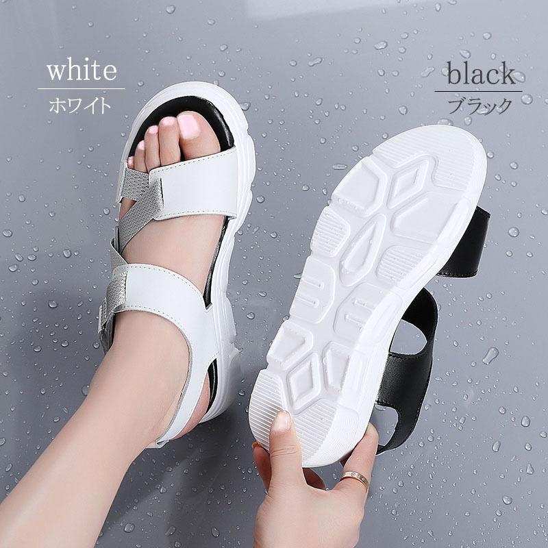 サンダルスニーカー レディース 厚底サンダル ストラップサンダル 軽量 歩きやすい 丈夫 スポーティー variety |  | 09